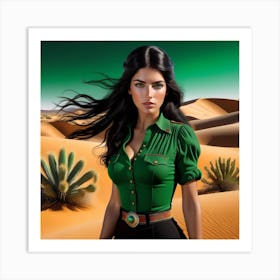 spanish)french-canadian American woman Art Print