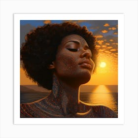 Sunset Woman 6 Art Print