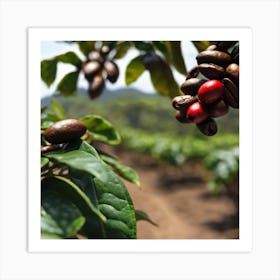 Coffee Beans On A Tree 22 Art Print