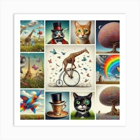 Collection Of Animals Art Print