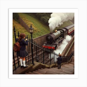 Train On The Moors Art Print