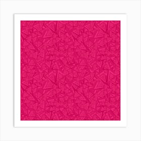 Pink Abstract Crimson Triangle Art Print