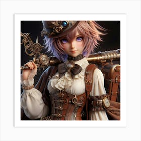 Steampunk Girl 4 Art Print