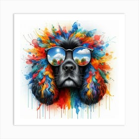 Dog With Sunglasses2 Art Print