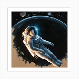 Astronaut In Space 1 Art Print