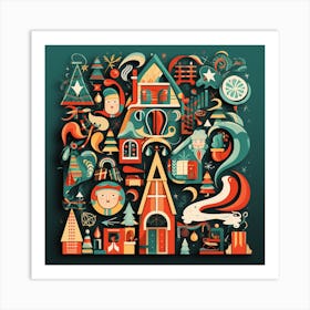 Christmas Village 28 Art Print