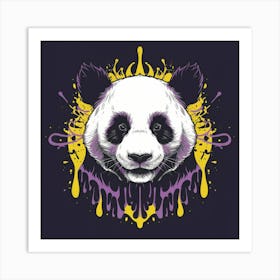 Panda Head 1 Art Print