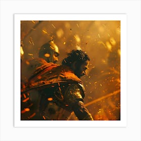 Ramayana Battle Scene Art Print