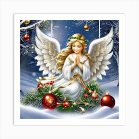 Angel Christmas 2 Art Print