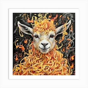 'Spaghetti Sheep' Art Print