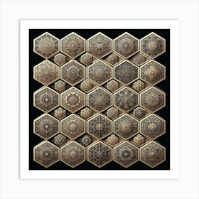 Hexagonal Mosaic Art Print