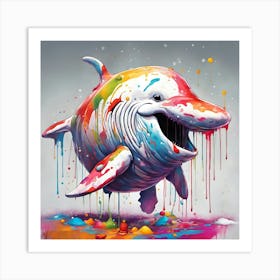 Dolphin Canvas Print Art Print