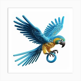 Blue Parrot Art Print