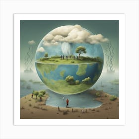 Earth ball Art Print