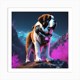 St Bernard 43 Art Print