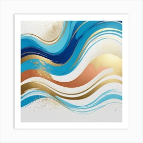 Abstract Wave Painting Art Print