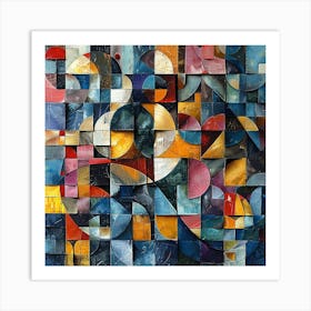 Cubism Abstract Painting - colorful cubism, cubism, cubist art,   abstract art, abstract painting  city wall art, colorful wall art, home decor, minimal art, modern wall art, wall art, wall decoration, wall print colourful wall art, decor wall art, digital art, digital art download, interior wall art, downloadable art, eclectic wall, fantasy wall art, home decoration, home decor wall, printable art, printable wall art, wall art prints, artistic expression, contemporary, modern art print, unique artwork, Art Print