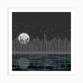 Blackout Power Failure Night Dark Art Print