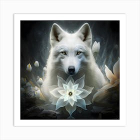 White Wolf Art Print