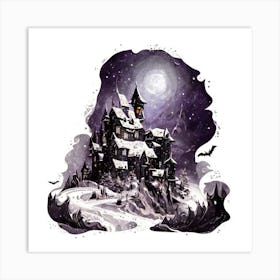 Halloween Castle Art Print