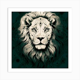 Lion Head 3 Art Print