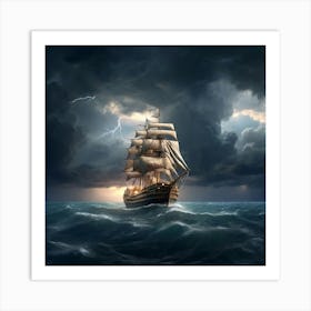 Stormy Sea 1 Art Print