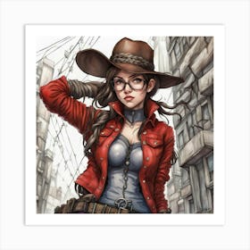 Student in Stetson Art Print