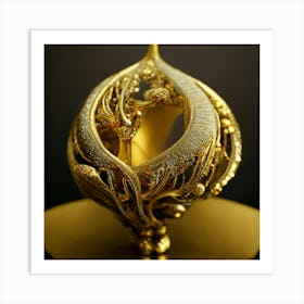Gold Leaf Ring Art Print