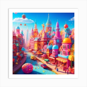 Candy City Art Print