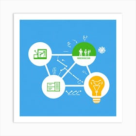 Conceptual Icons Depicting Business Decision Making Process From Strategic Planning To Final Approva (2) Art Print