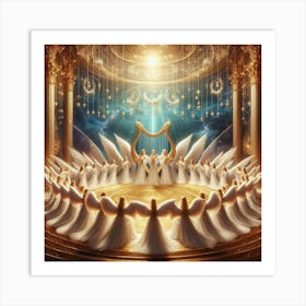 Angels In A Circle Art Print