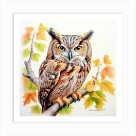 Owl by Peter Ghetu 2024 Art Print