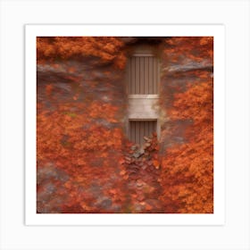 Doorway in autumn Art Print