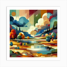 Abstract Landscape Painting 16 Art Print