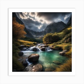 River In The Mountains 13 Art Print