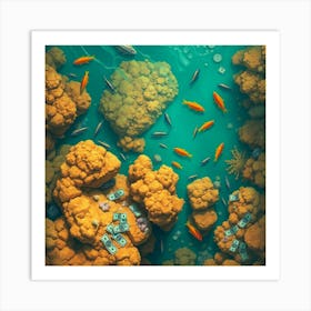 Goldfishes In The Sea Art Print