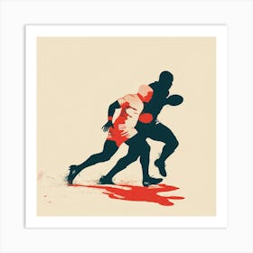 Rugby Players In Action 1 Art Print