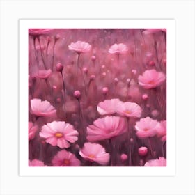 Pink Flowers 1 Art Print