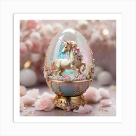 Unicorn In A Glass Egg Art Print