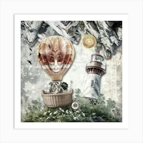 Meadow Magic Surreal Illustration Art 01 Art Print