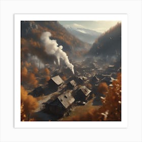 Village In Autumn 5 Art Print