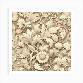 Floral Wallpaper 1 Art Print