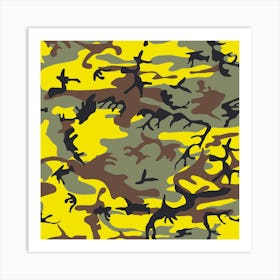 Yellow Camouflage, Brown Camouflage, Urban Camouflage, Military, Army Art Print