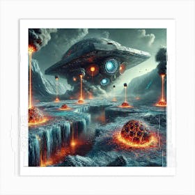 A Futuristic Sci Fi Depiction Of The Infernal Levi Art Print