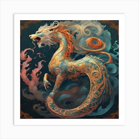 Dragon Art, Dragon Painting, Dragon Art, Dragon Painting Art Print