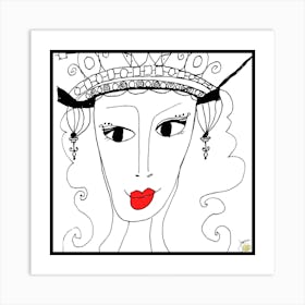‎Queens In The Game No Glasses 009  by Jessica Stockwell Art Print