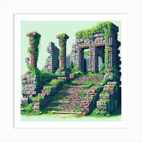 8-bit ancient ruins 2 Art Print