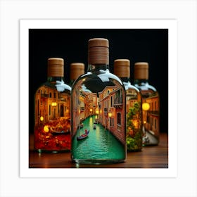 Venice In Bottles 4 Art Print