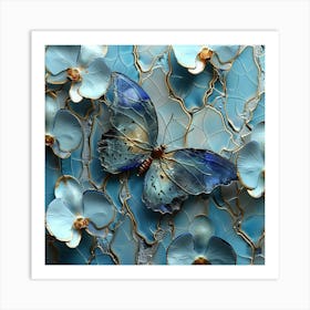 Blue Butterfly 2 Art Print