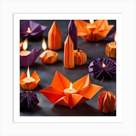 Origami Paper Lanterns Art Print